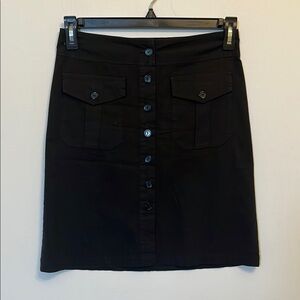 ANTHROPOLOGIE Cotton Cargo Pocket Button-Front‎ Skirt Sz 2